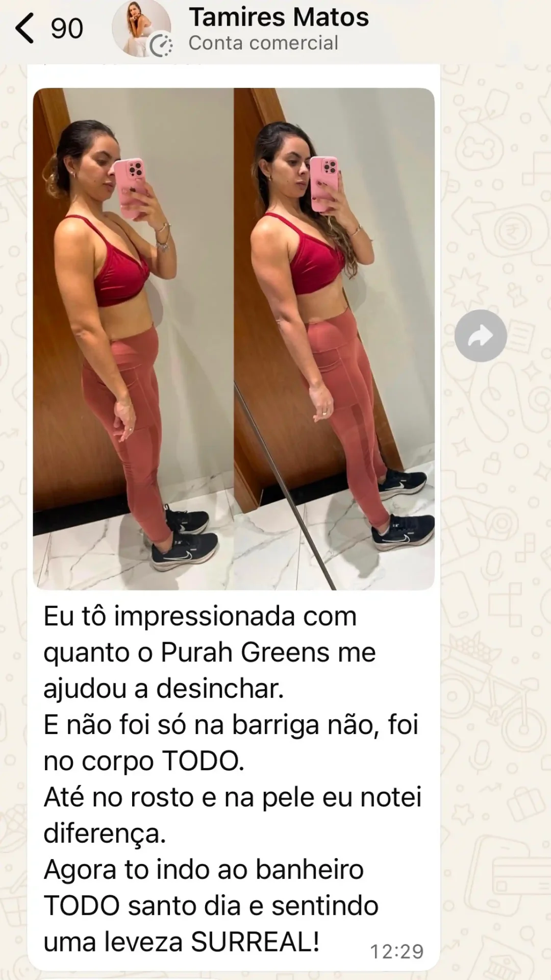 Depoimento Tamires Matos sobre Purah Greens