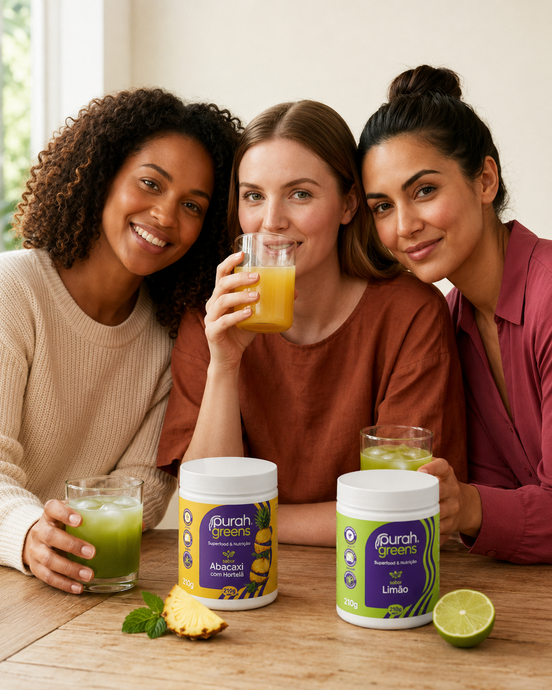 Produto Purah em cena editorial